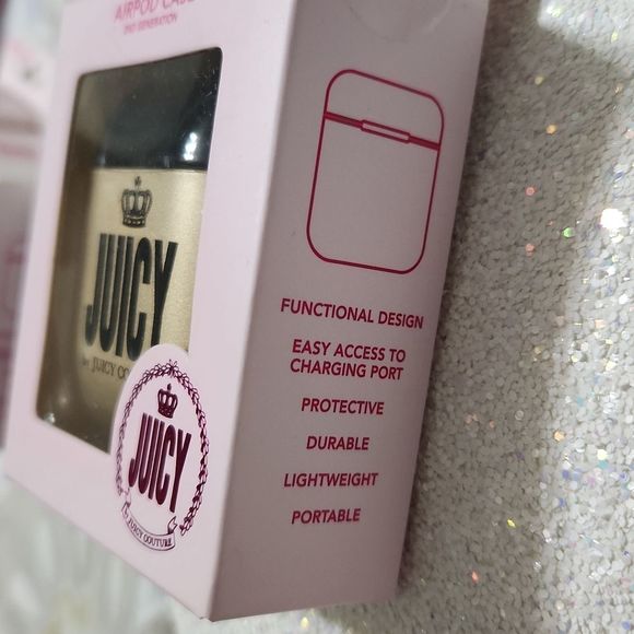 - NEW JUICY COUTURE AIRPOD CASE /COVER gold - Picture 3 of 4